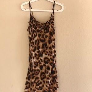 Cheeta print slip dress
